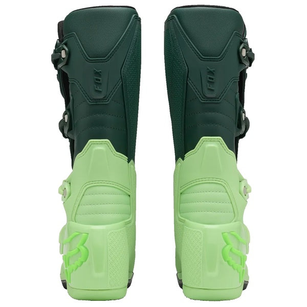 Bottes de Motocross Comp Vert en paire de dos