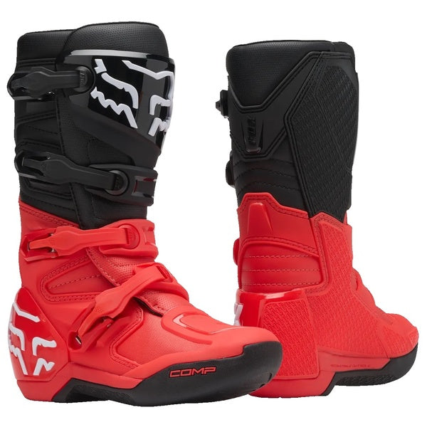 Bottes de Motocross Comp Junior Rouge/Noir en paire