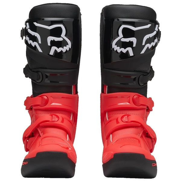 Bottes de Motocross Comp Junior Rouge/Noir en paire de face