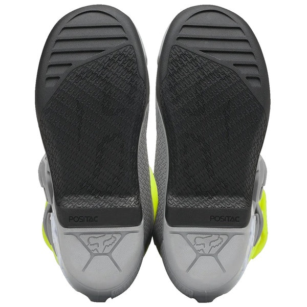 Bottes de Motocross Comp Junior Gris/Jaune en paire de dessous