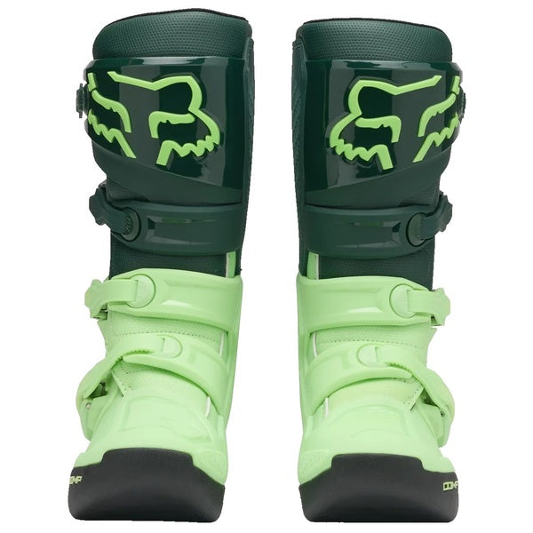 Bottes de Motocross Comp Junior Vert en paire de face
