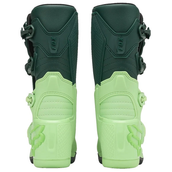 Bottes de Motocross Comp Junior Vert en paire de dos