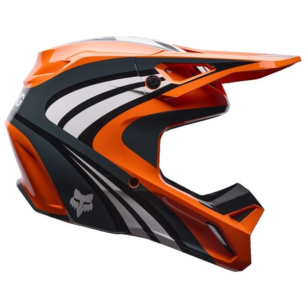 Casque de Motocross V1 Draft Orange/Noir de gauche
