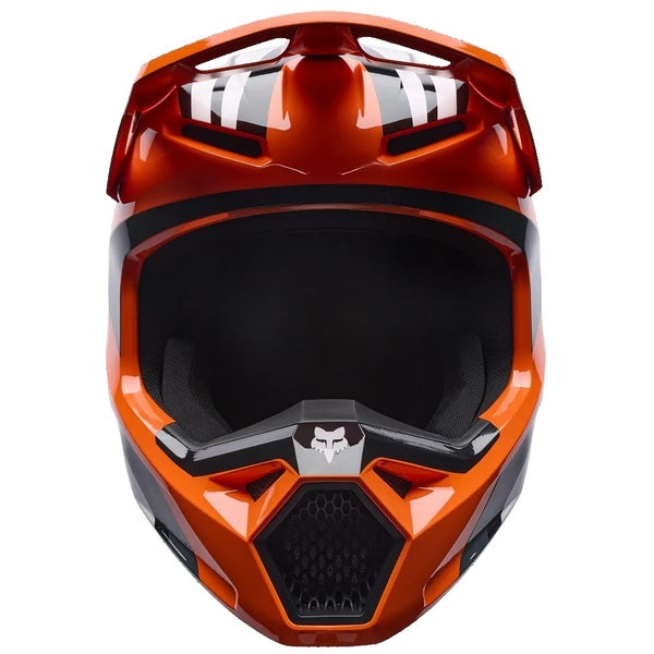 Casque de Motocross V1 Draft Orange/Noir de face