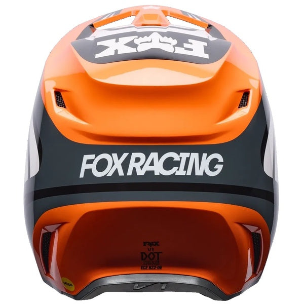 Casque de Motocross V1 Draft Junior Orange/Noir de dos