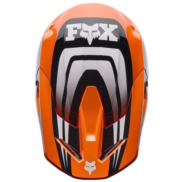 Casque de Motocross V1 Draft Orange/Noir de dessus