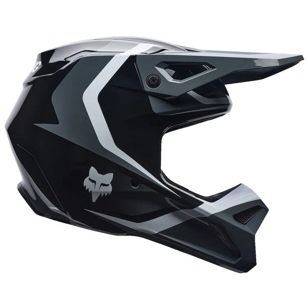Casque de Motocross V1 Frame Junior Noir/Gris de gauche