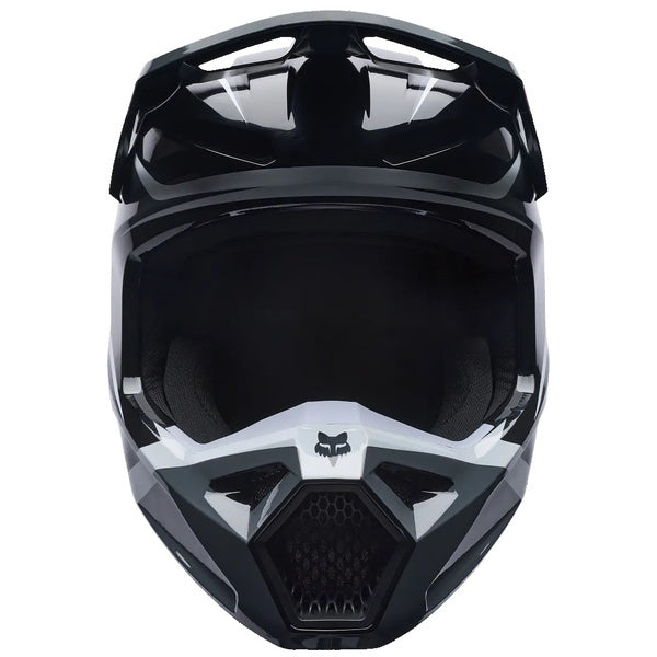 Casque de Motocross V1 Frame Junior Noir/Gris de face
