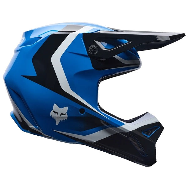 Casque de Motocross V1 Frame Bleu/Noir de gauche