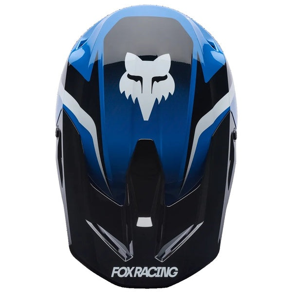 Casque de Motocross V1 Frame Bleu/Noir de dessus