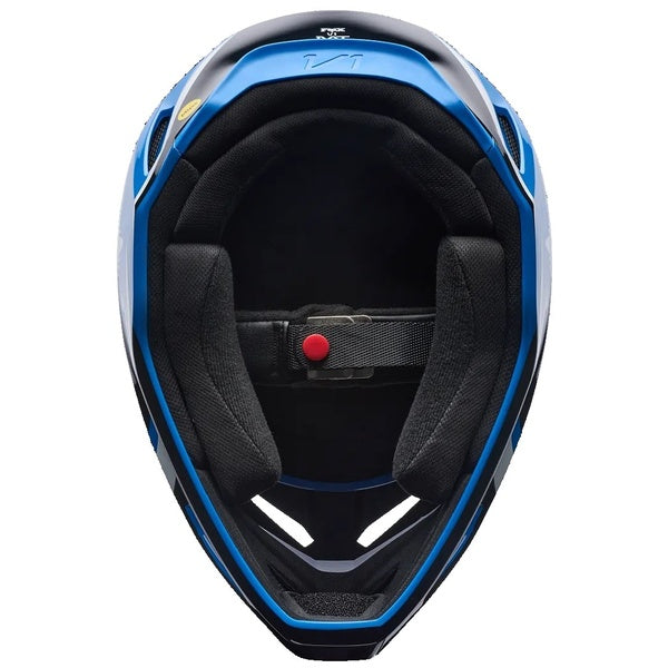 Casque de Motocross V1 Frame Junior Bleu/Noir de dessous