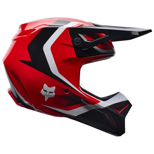 Casque de Motocross V1 Frame Junior Rouge/Noir de gauche
