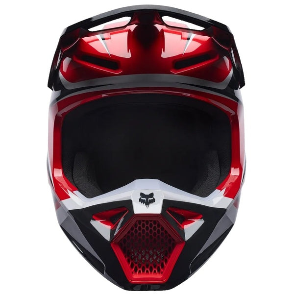 Casque de Motocross V1 Frame Rouge/Noir de face