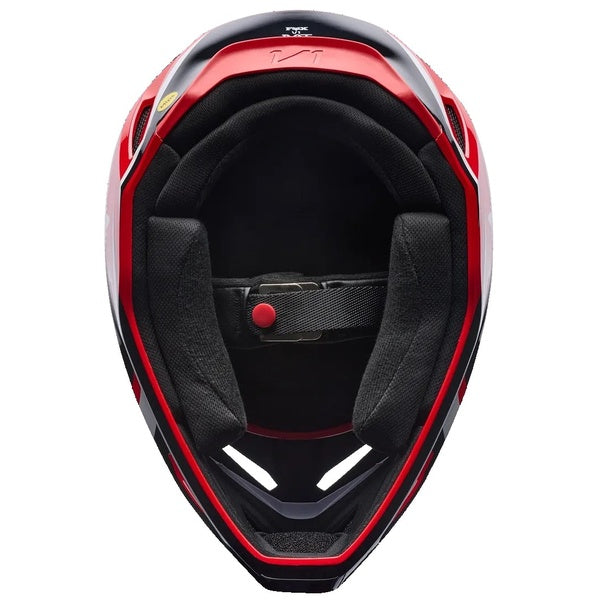 Casque de Motocross V1 Frame Junior Rouge/Noir de dessous