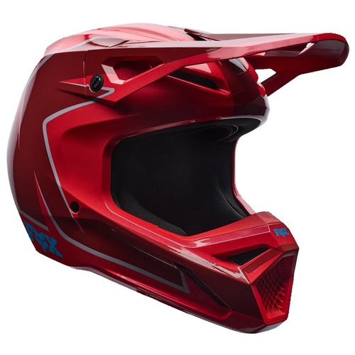 Casque de Motocross V1 Raid Rouge incliné de face