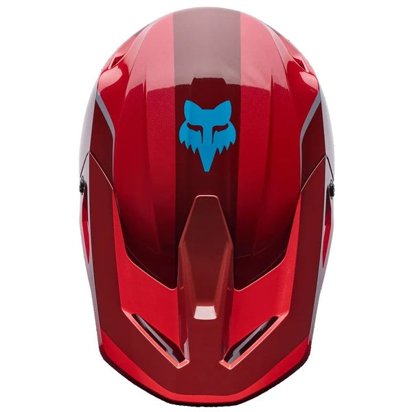 Casque de Motocross V1 Raid Rouge de dessus