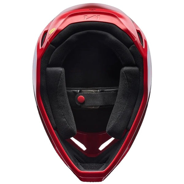 Casque de Motocross V1 Raid Rouge de dessous