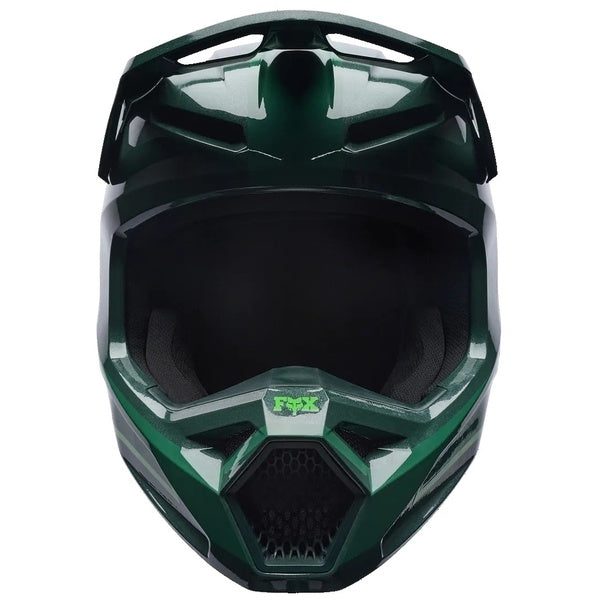 Casque de Motocross V1 Raid Vert de face