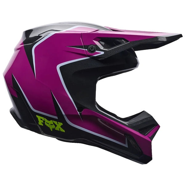 Casque de Motocross V1 Raid Junior Mauve de gauche