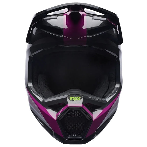 Casque de Motocross V1 Raid Junior Mauve de face