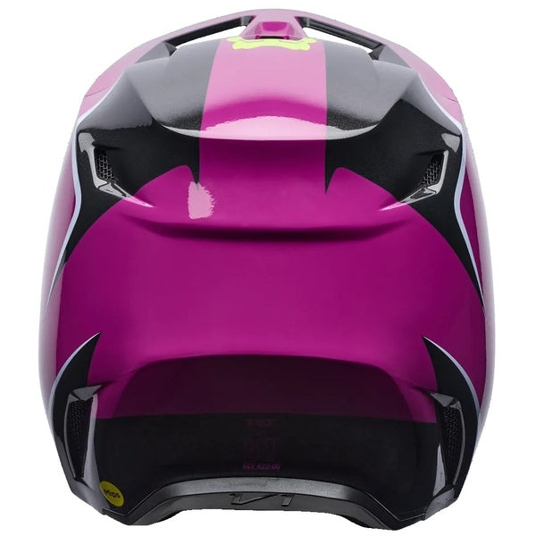 Casque de Motocross V1 Raid Mauve de dos