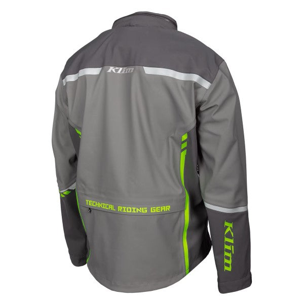 Veste de Moto Enduro S4 Gris Vert, Dos