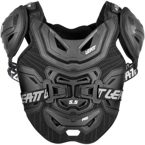 Plastron de Motocross 5.5 Pro Noir de face