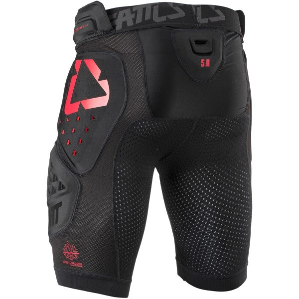 Shorts de Protection de Motocross Impact 3DF 5.0 Noir incliné de dos