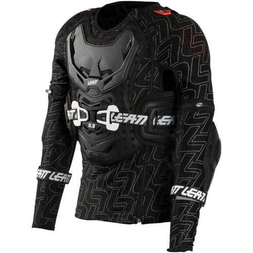 Chandail de Protection de Motocross 5.5 Junior Noir incliné de face