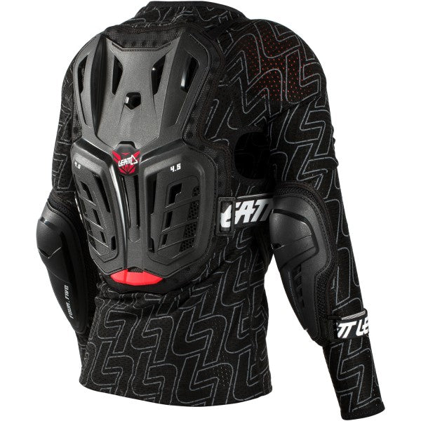 Chandail de Protection de Motocross 4.5 Junior Noir/Rouge incliné de dos