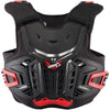 Plastron de Motocross 4.5 Junior Noir/Rouge de face