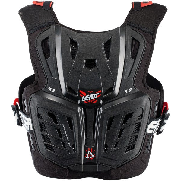 Plastron de Motocross 4.5 Junior Noir/Rouge de dos