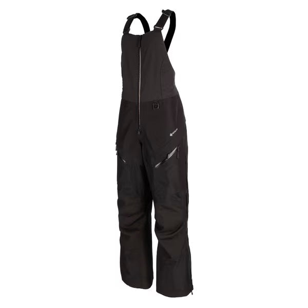 Pantalon de Motoneige Alpine BIB non Isolé Noir, de face