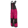 Pantalon de Motoneige Alpine BIB non Isolé Rose Noir, de face