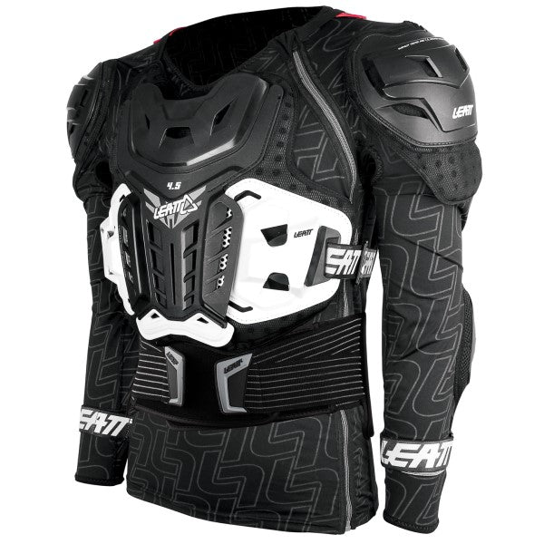 Chandail de Protection de Motocross 4.5 Pro | Noir et blanc de face