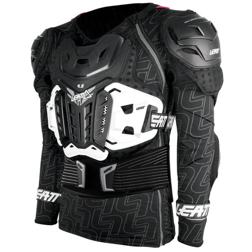 Chandail de Protection de Motocross 4.5 Pro | Noir et blanc de face