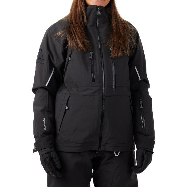 Manteau de Motoneige Iter V2 3 en 1 - Liquidation Noir Essayage Femme de face