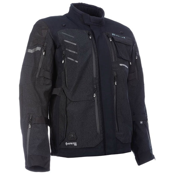 Manteau de Moto Badlands Pro A3 Noir incliné de face à gauche