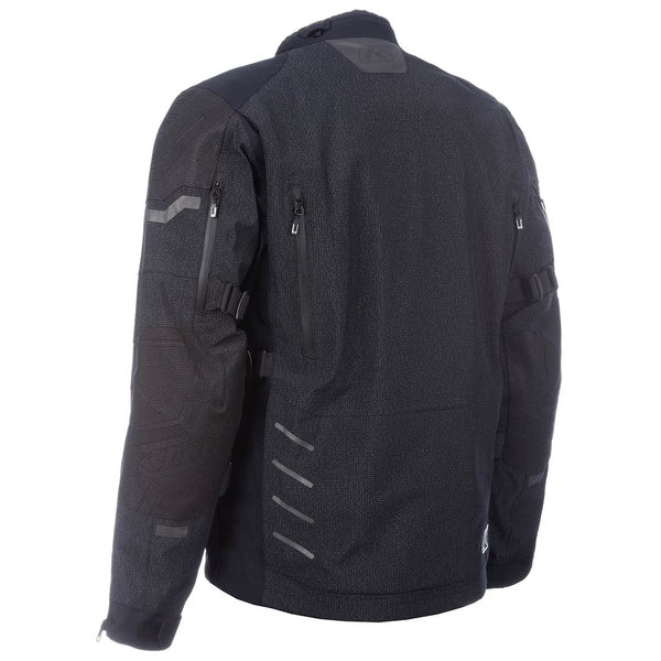 Manteau de Moto Badlands Pro A3 Noir incliné de dos à droite
