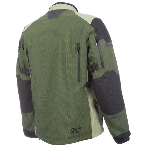 Manteau de Moto Badlands Pro A3 Vert incliné de dos à gauche