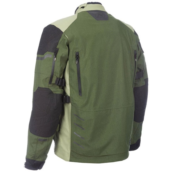 Manteau de Moto Badlands Pro A3 Vert incliné de dos à droite