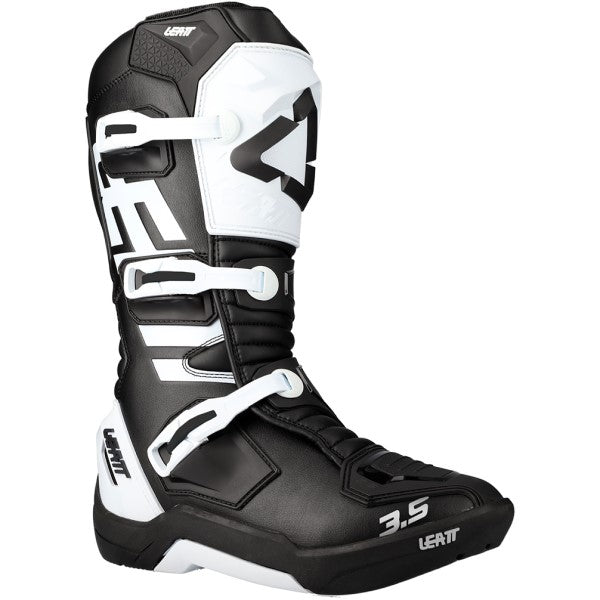 Bottes de Motocross 3.5 Junior Blanc/Noir de gauche