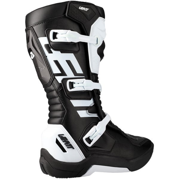 Bottes de Motocross 3.5 Junior Blanc/Noir de dos