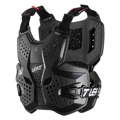 Plastron de Motocross 3.5 Leatt Noir, de face