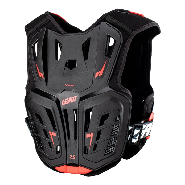 Plastron de Motocross 2.5 Junior Leatt Noir/Rouge, de dos