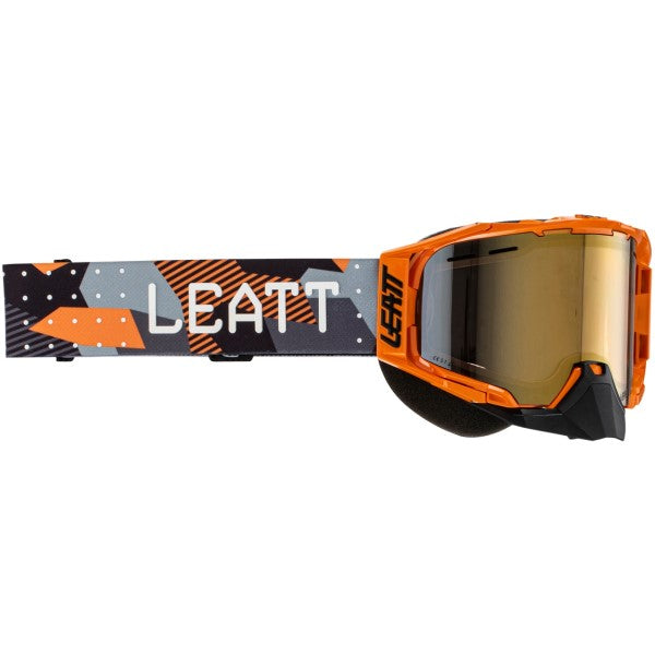 Lunette de Motoneige Velocity 6.5 SNX Gris/Orange côté avant