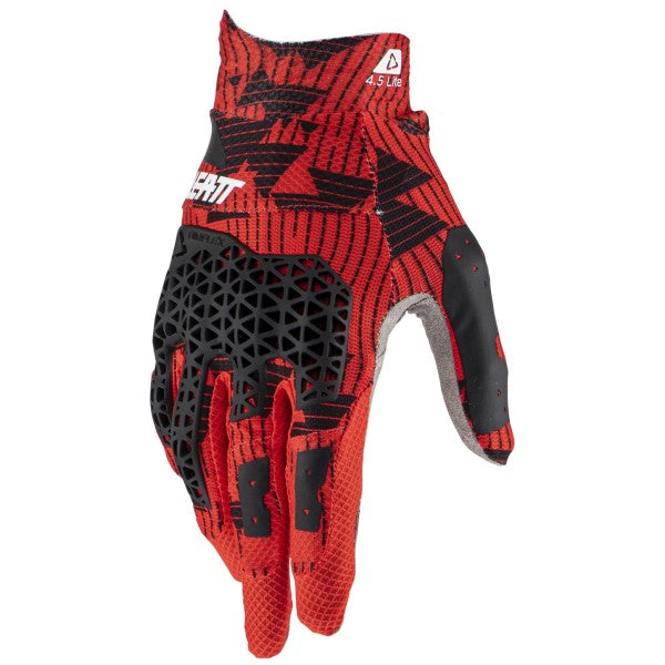 Gants de Motocross 4.5 Lite | Rouge et noir, le côté face