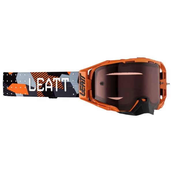 Lunette de Motocross Velocity 6.5 Noir/Orange de face