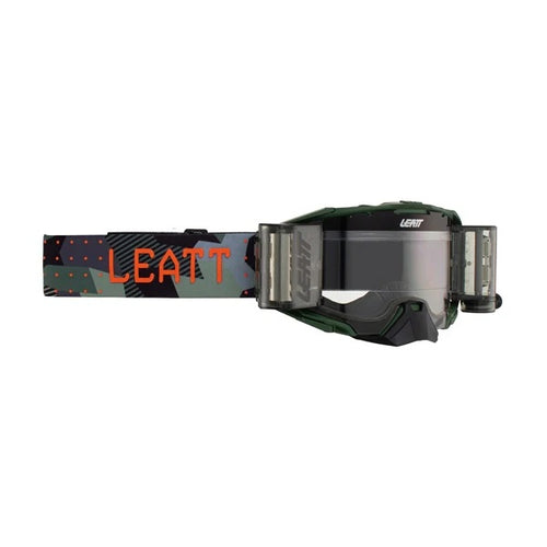 Lunette de Motocross Velocity 6.5 Roll-Off Leatt camo, de face