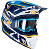 Casque de Motocross 8.5 avec Lunettes Bleu/Multicolore incliné de gauche